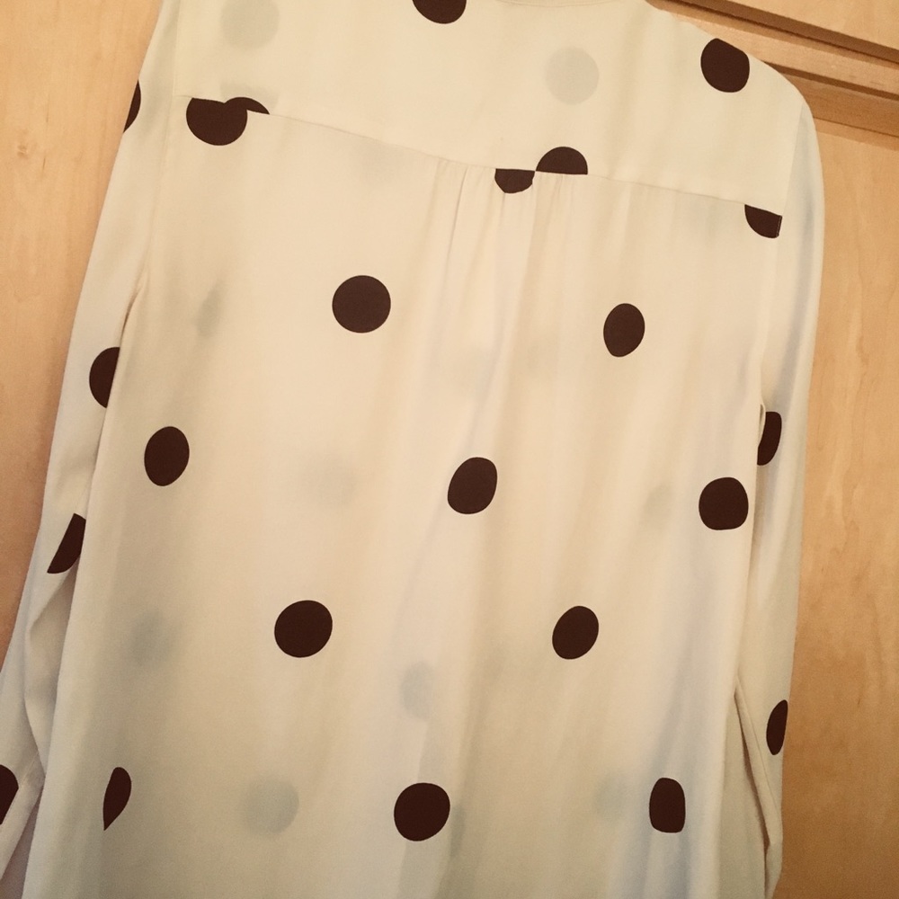 Loft Button Down Polka Dot Blouse - image 3
